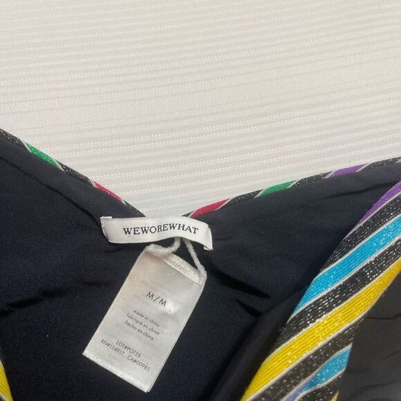 WEWOREWHAT Stripe Bikini Bottoms Size Medium New - Picture 2 of 6